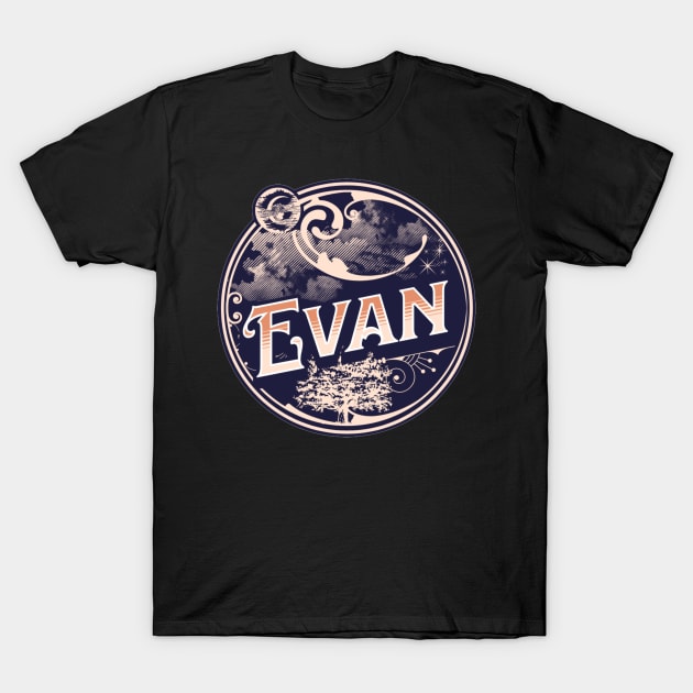 Evan Name Tshirt T-Shirt by Renata's